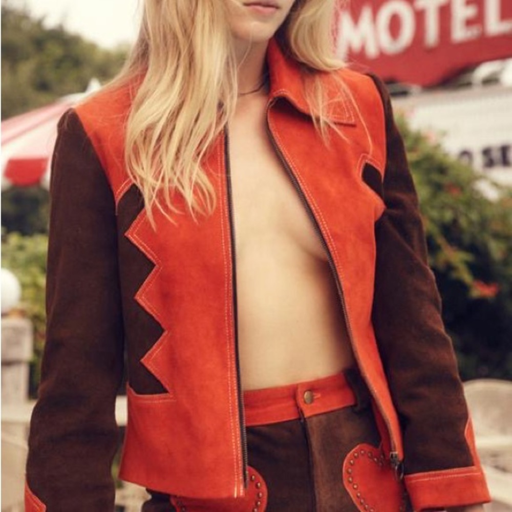 Understated leather BOOT SCOOT SUEDE JACKET S BNWOT